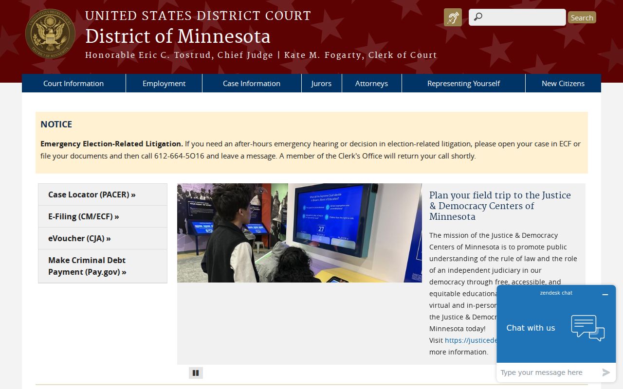 Anoka County court docket federal District of Minnesota court page